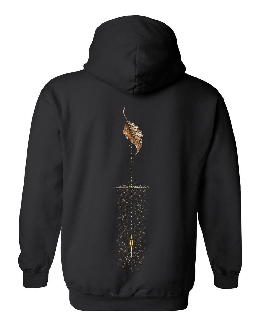 The Grain in the Dark 6:59 Ayat Tee Pull Over Hoodie Black back