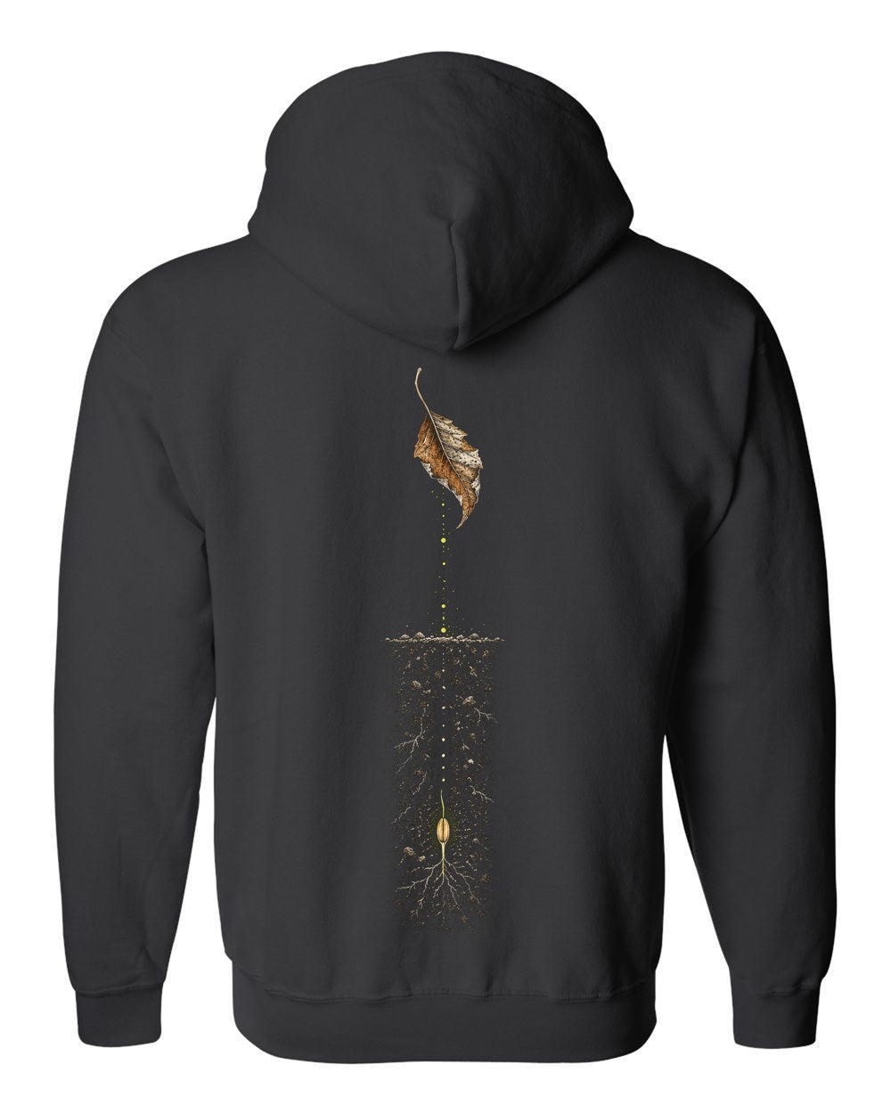 The Grain in the Dark 6:59 Ayat Tee Zip Hoodie Black back