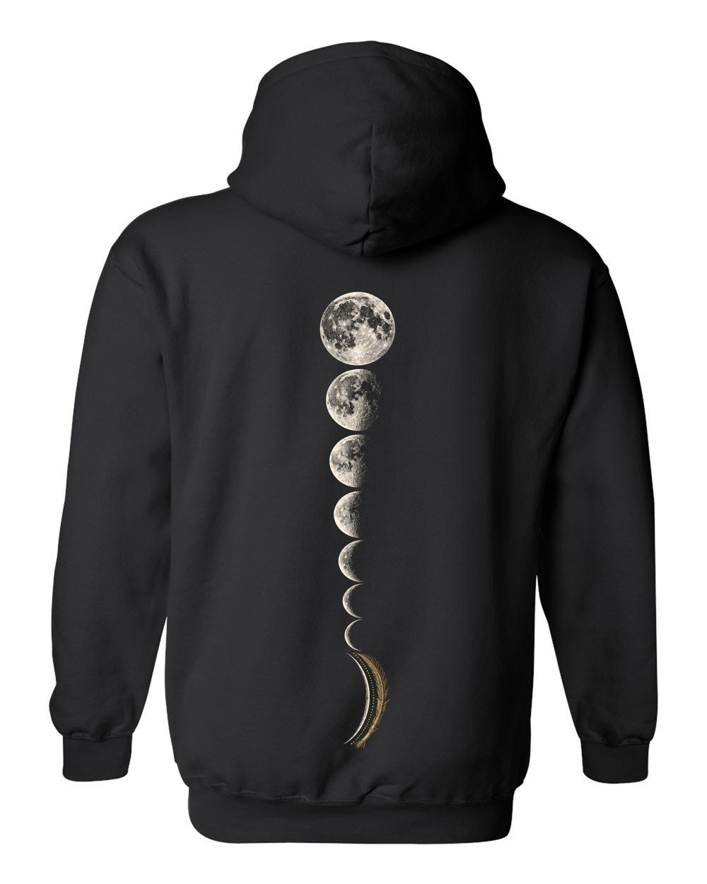 Old Date Stalk 36:39 Ayat Tee Pull Over Hoodie Black back