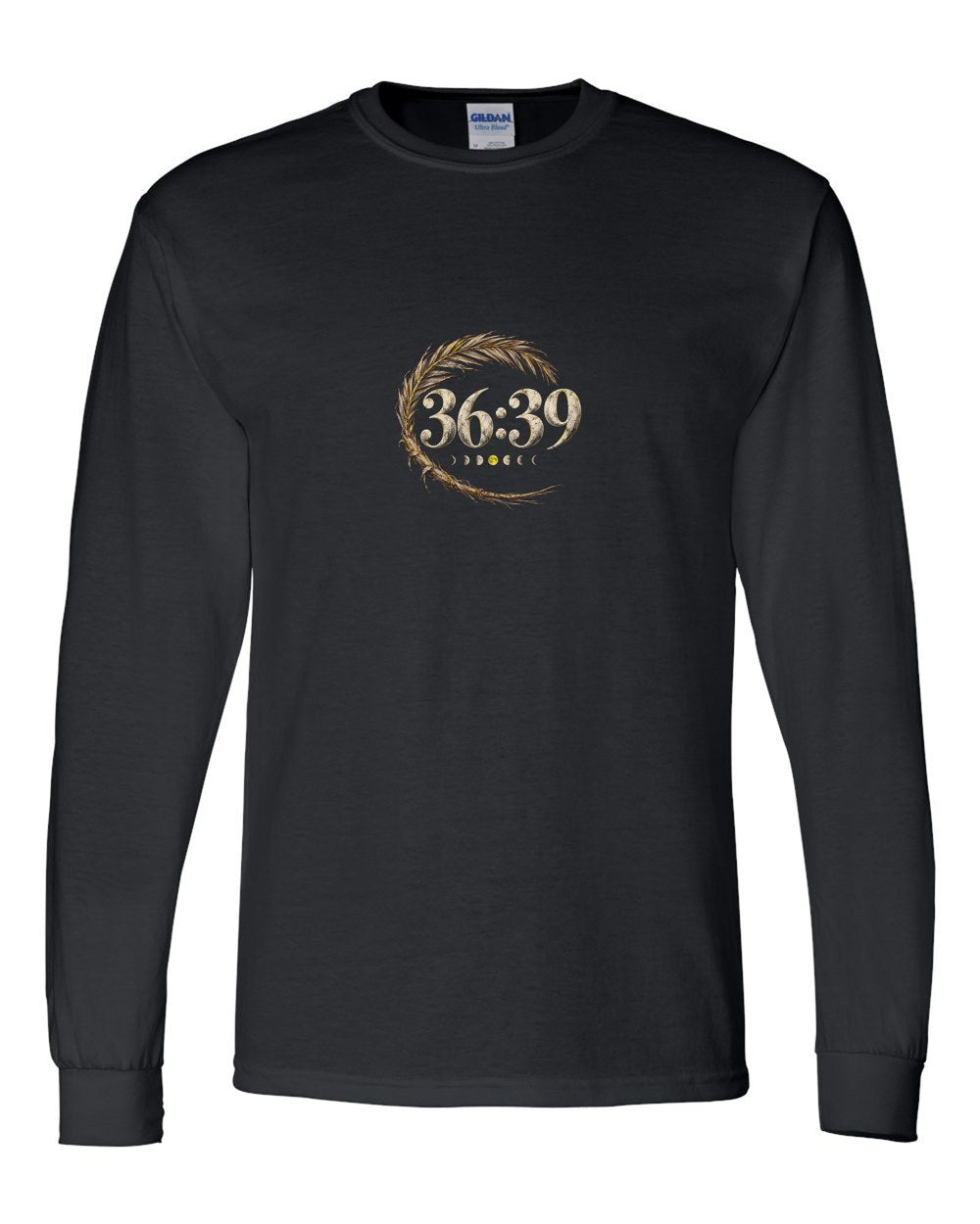 Old Date Stalk 36:39 Ayat Tee Long Sleeve Black front