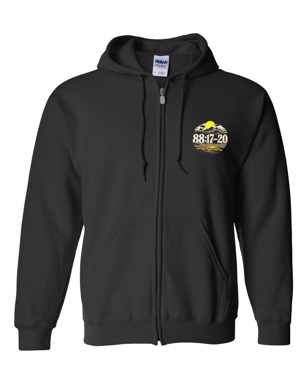 Camel, Sky, Mountain, Plain 88:17–20 Ayat Tee Zip Hoodie Black front