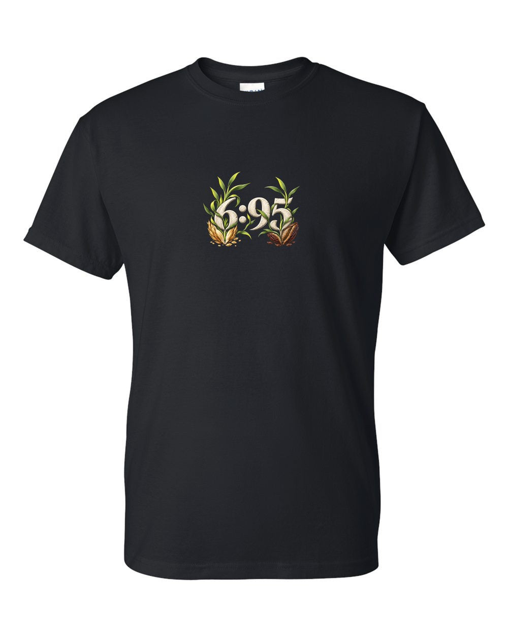 Grain and Date Pit 6:95 Ayat Tee T-Shirt Black front