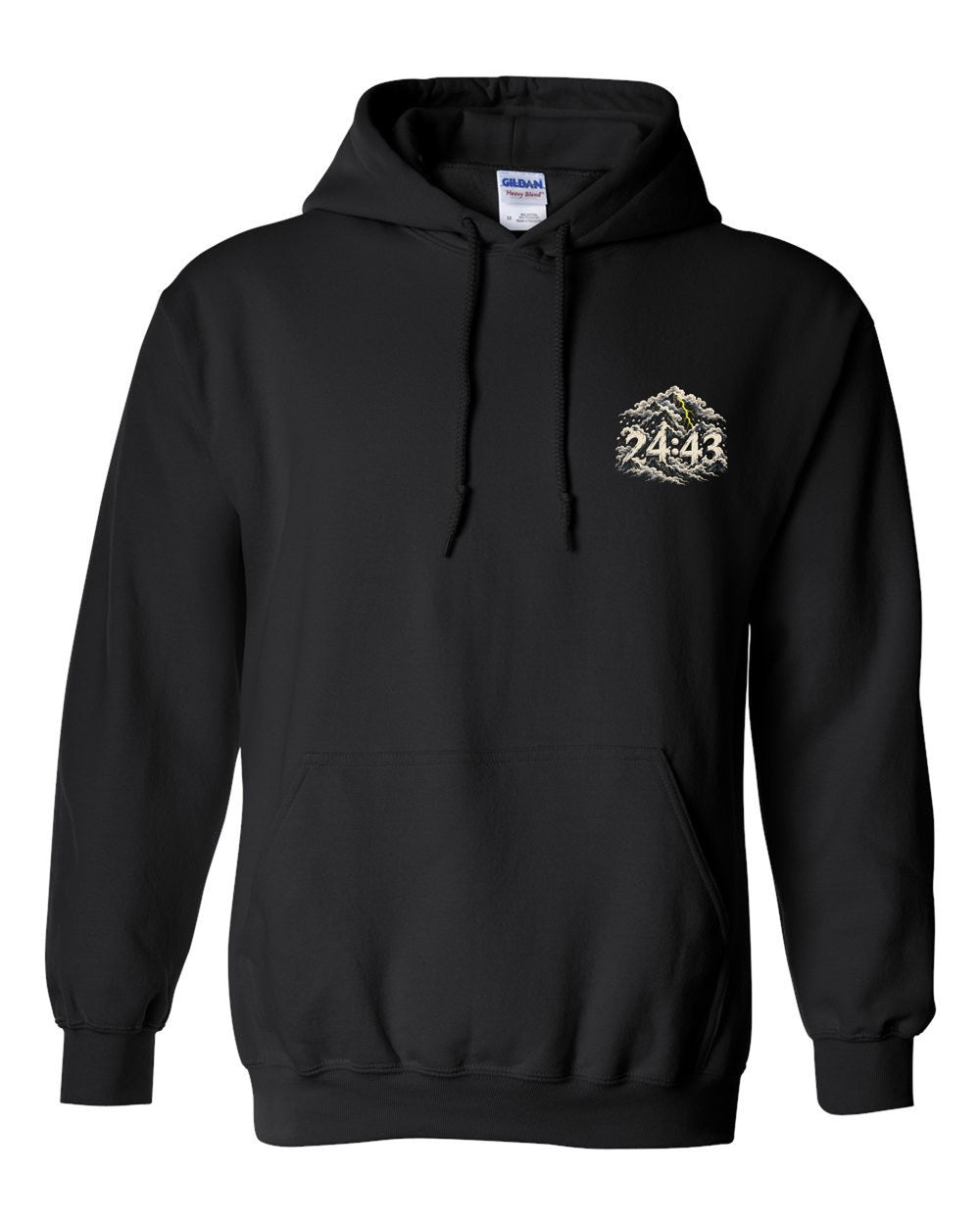 Mountains of Cloud 24:43 Ayat Tee Pull Over Hoodie Black front