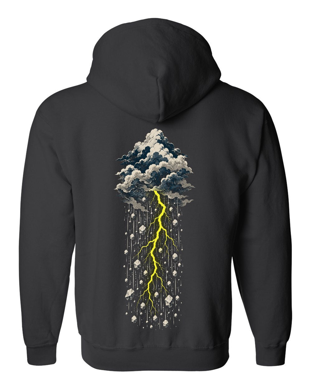 Mountains of Cloud 24:43 Ayat Tee Zip Hoodie Black back