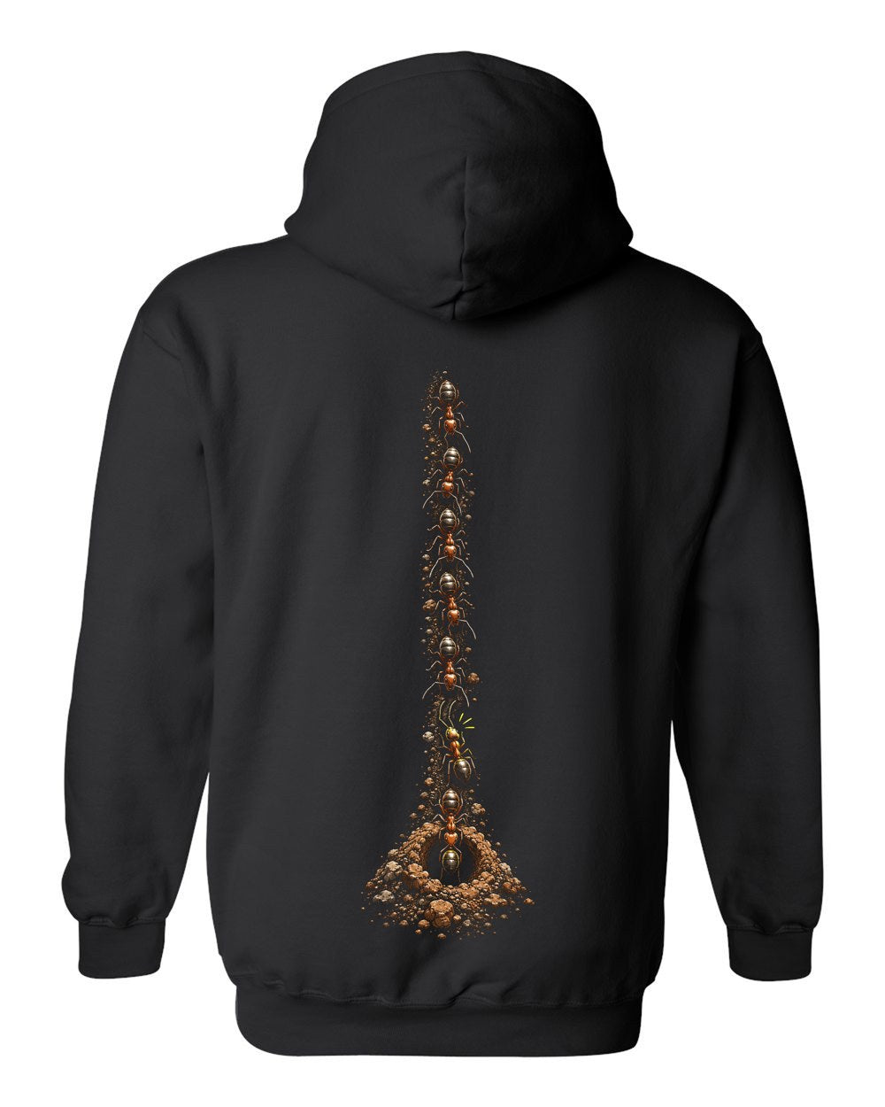 The Ant Who Warned 27:18 Ayat Tee Pull Over Hoodie Black back