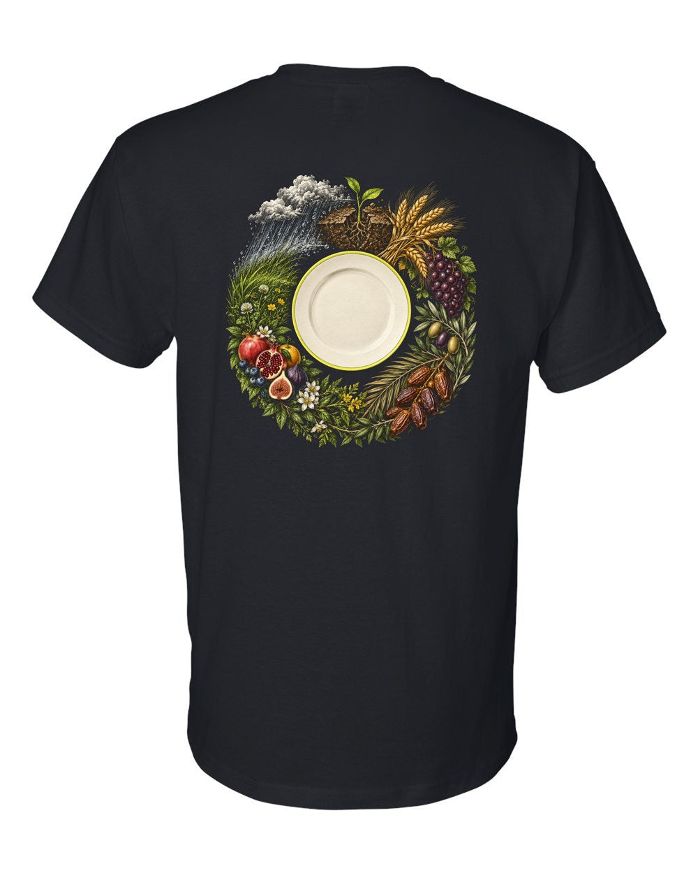 Look at Your Food 80:24–32 Ayat Tee T-Shirt Black back
