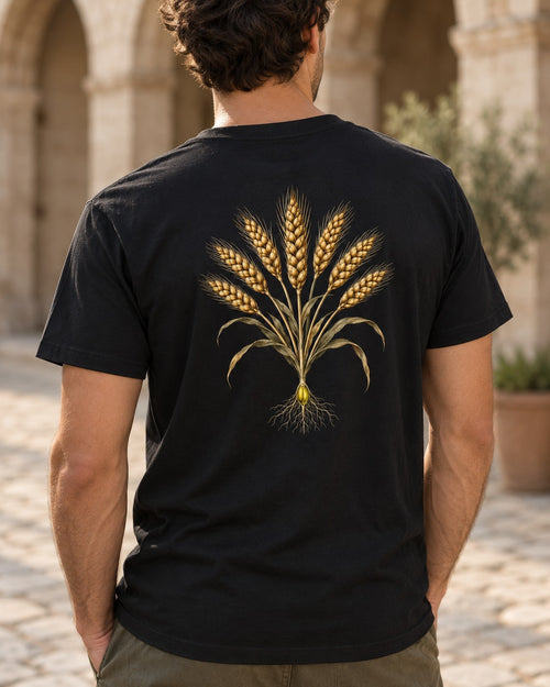 Seven Ears 2:261 Ayat Tee T-Shirt Black worn hero