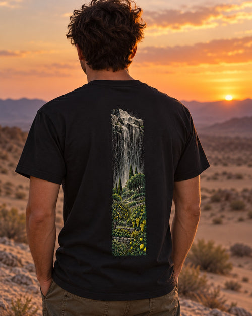 Rock and Garden 2:264–265 Ayat Tee T-Shirt Black worn hero