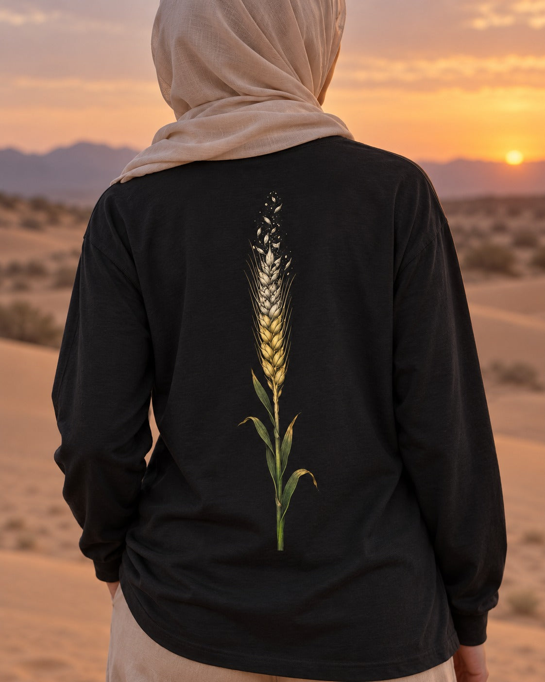 The Passing Harvest 57:20 Ayat Tee Long Sleeve Black worn hero