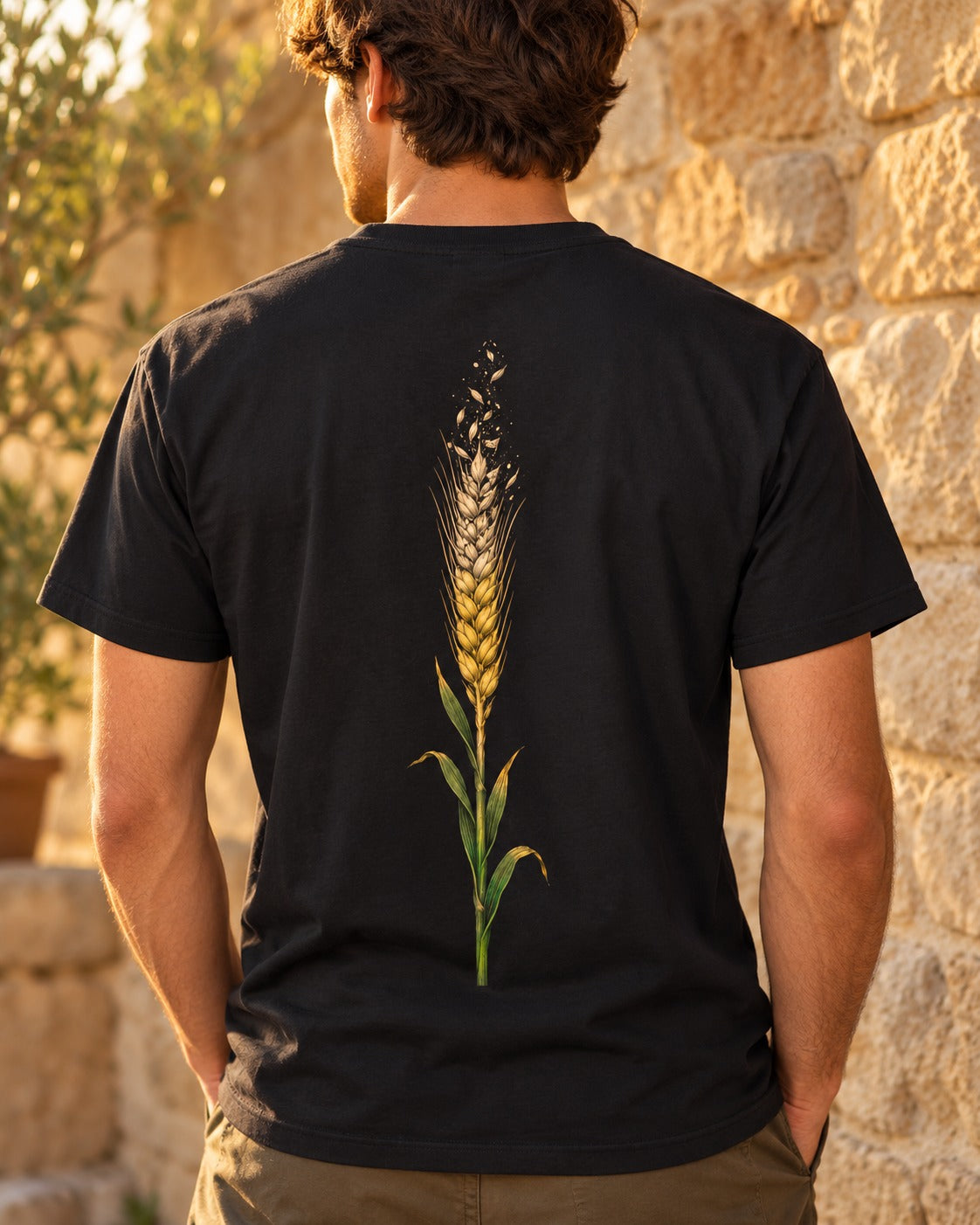 The Passing Harvest 57:20 Ayat Tee T-Shirt Black worn hero