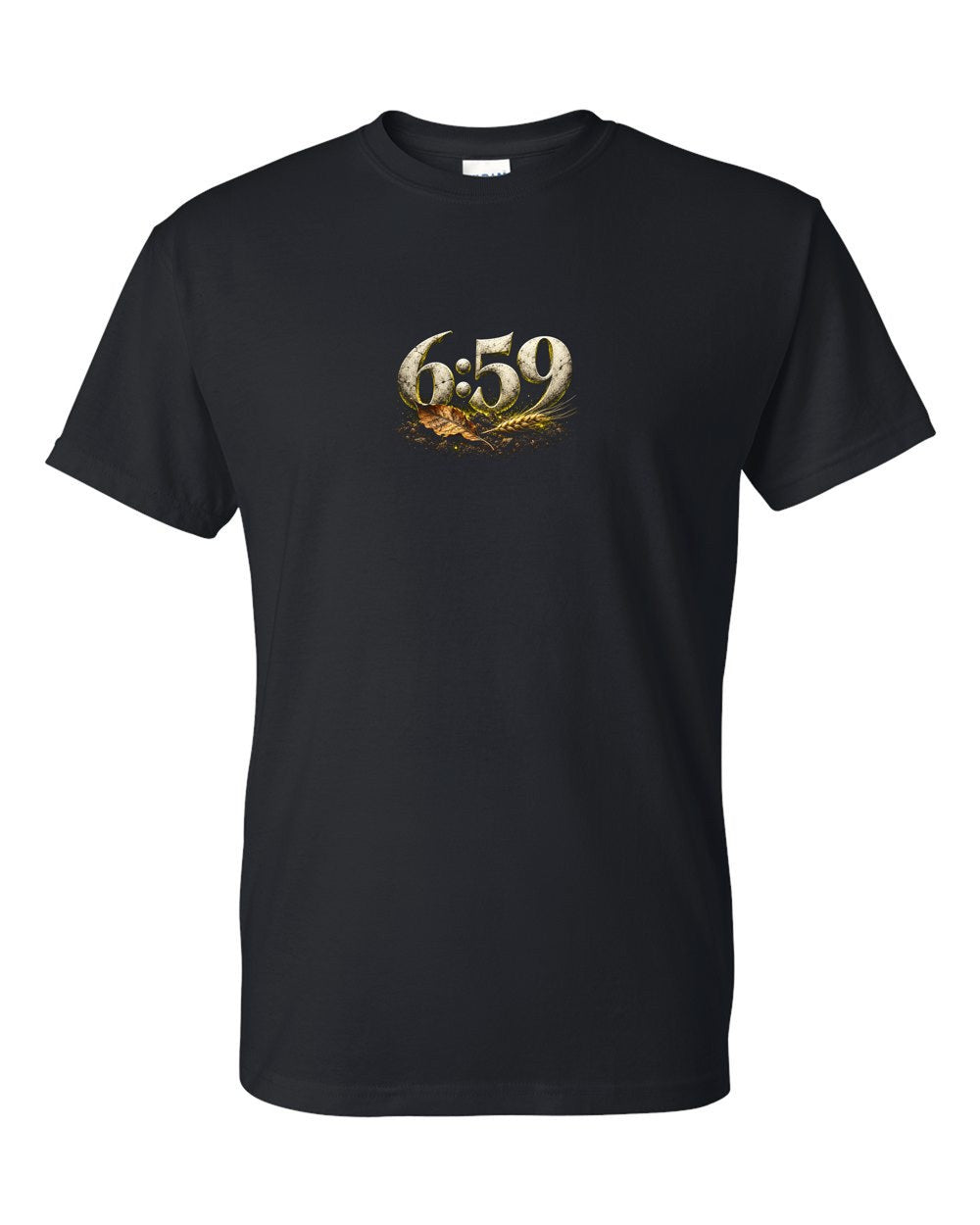 The Grain in the Dark 6:59 Ayat Tee T-Shirt Black front