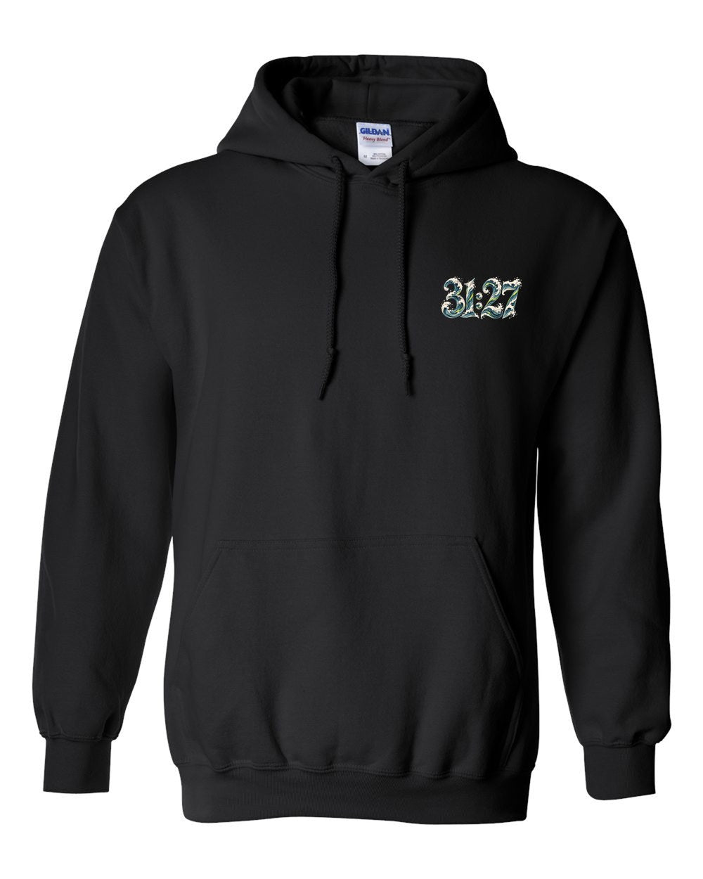Ink of the Seas 31:27 Ayat Tee Pull Over Hoodie Black front