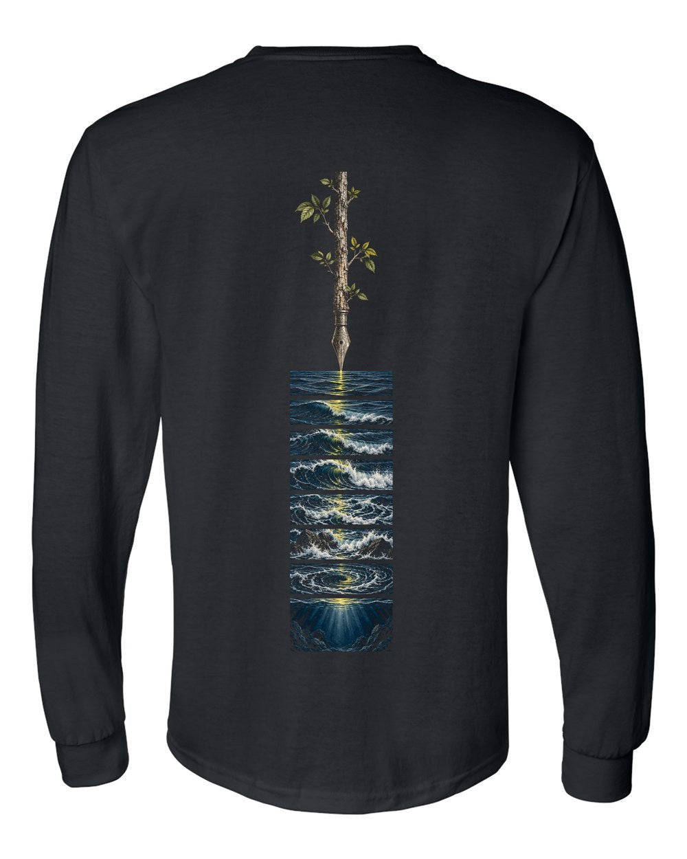 Ink of the Seas 31:27 Ayat Tee Long Sleeve Black back