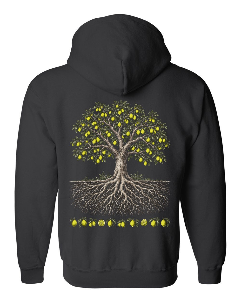 The Good Tree 14:24–25 Ayat Tee Zip Hoodie Black back