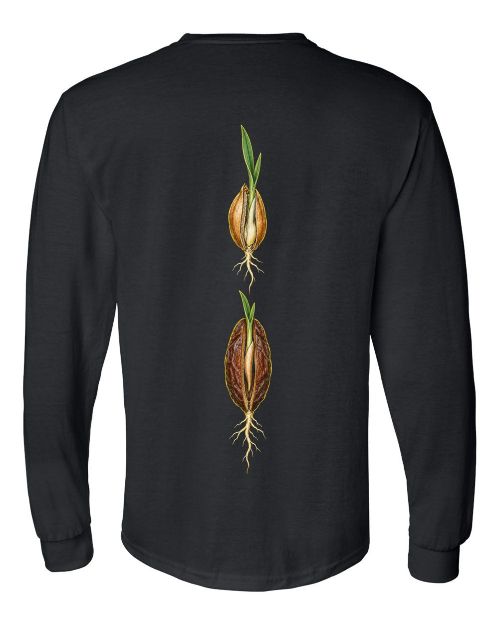 Grain and Date Pit 6:95 Ayat Tee Long Sleeve Black back