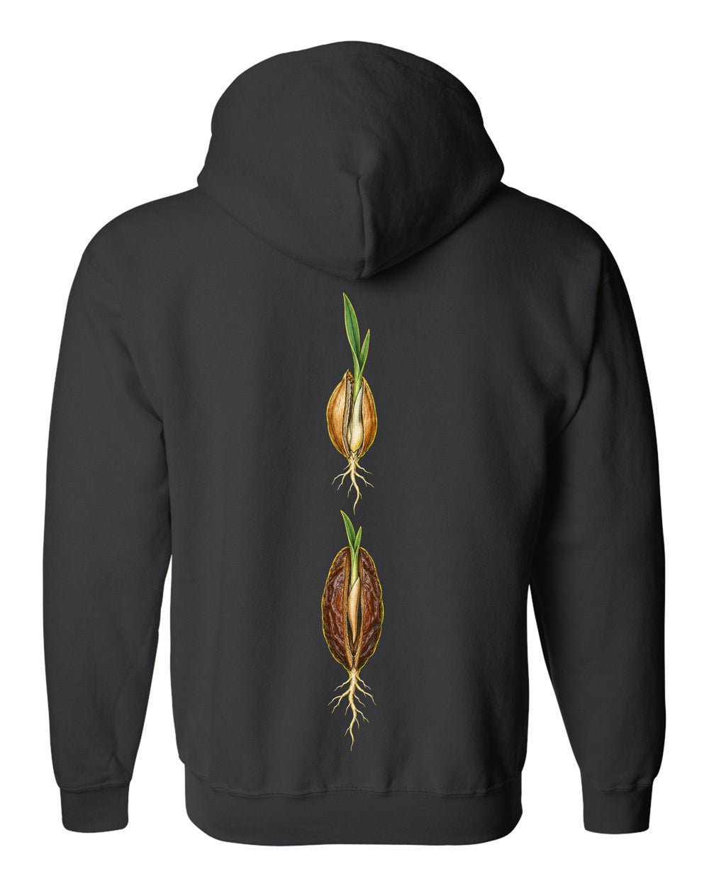 Grain and Date Pit 6:95 Ayat Tee Zip Hoodie Black back