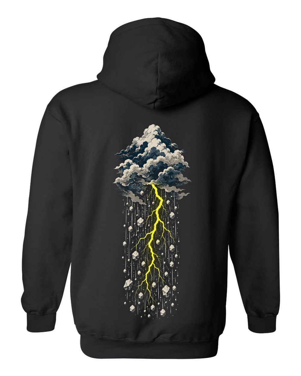 Mountains of Cloud 24:43 Ayat Tee Pull Over Hoodie Black back