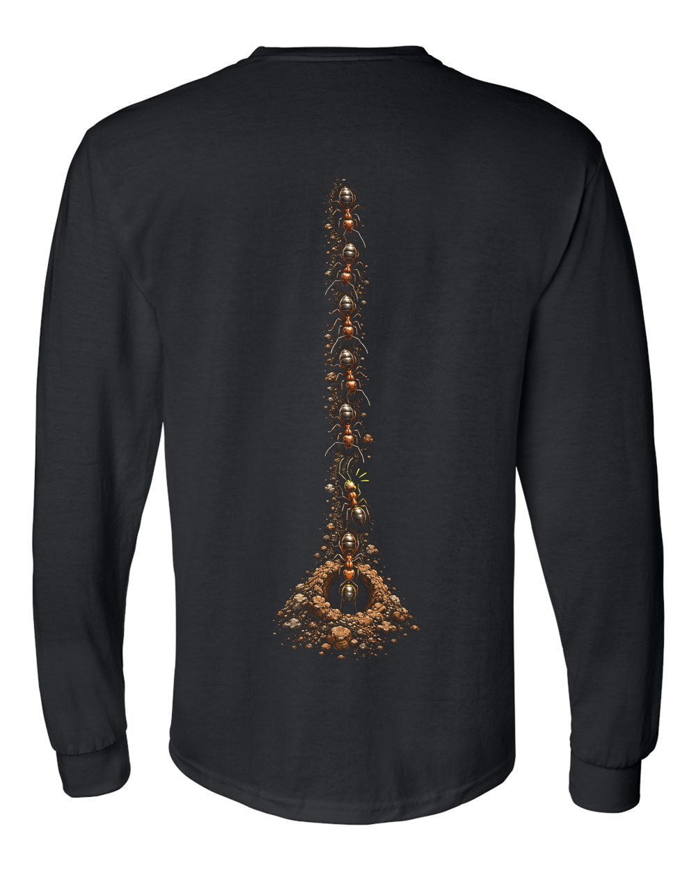 The Ant Who Warned 27:18 Ayat Tee Long Sleeve Black back