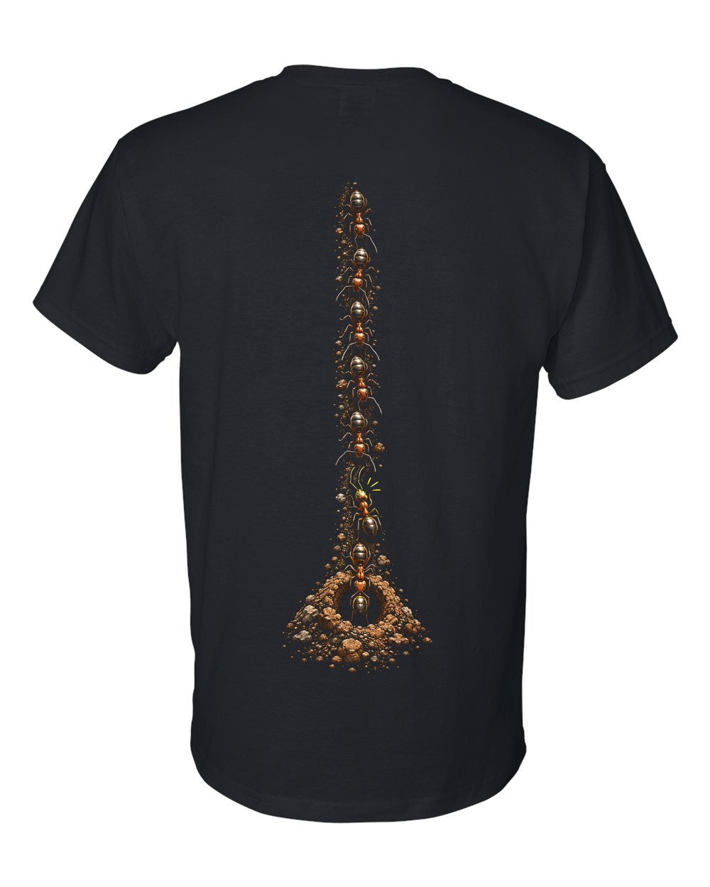 The Ant Who Warned 27:18 Ayat Tee T-Shirt Black back