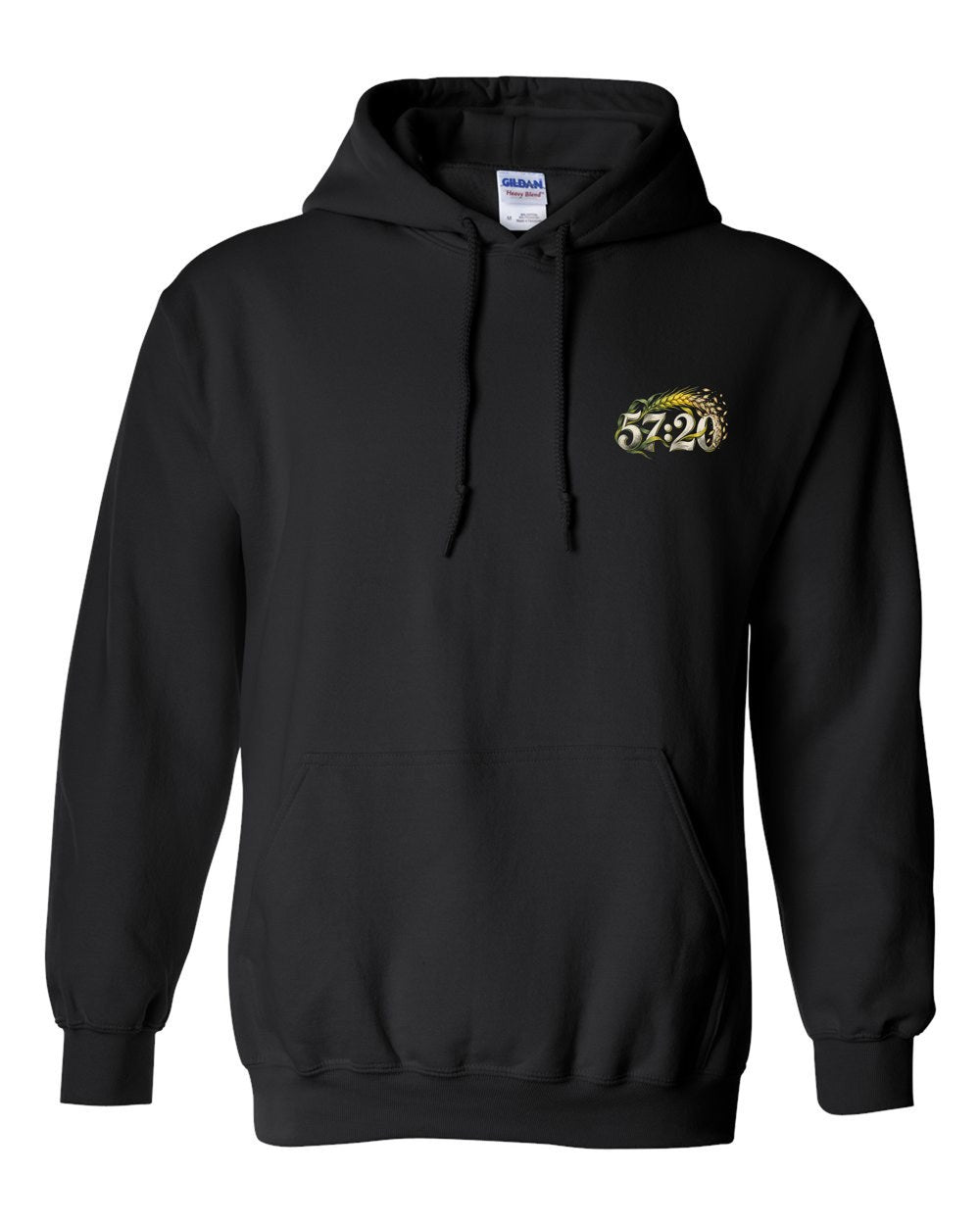 The Passing Harvest 57:20 Ayat Tee Pull Over Hoodie Black front