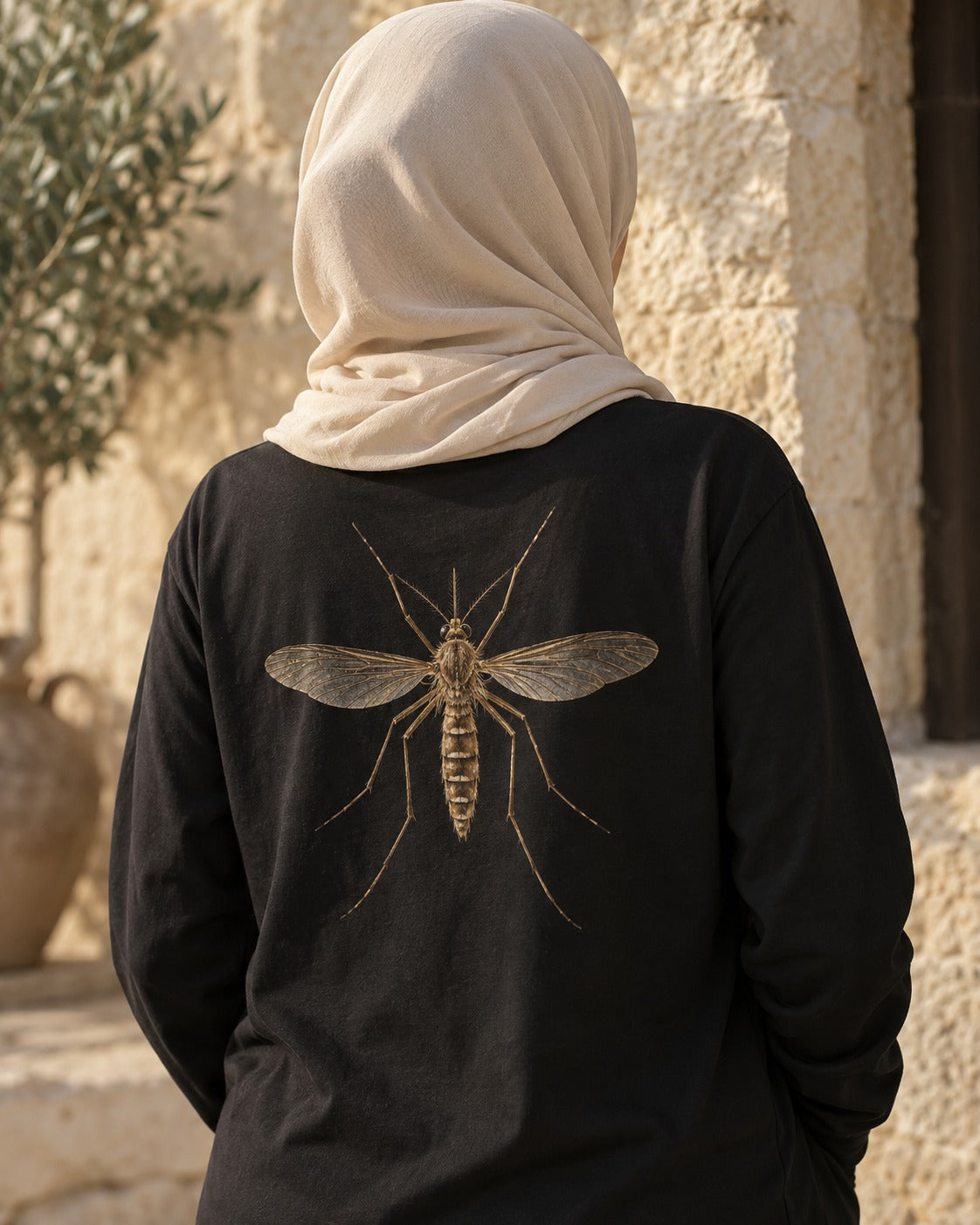 Even a Mosquito 2:26 Ayat Tee Long Sleeve Black worn hero