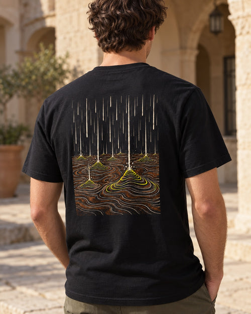 The Earth Stirs 41:39 Ayat Tee T-Shirt Black worn hero