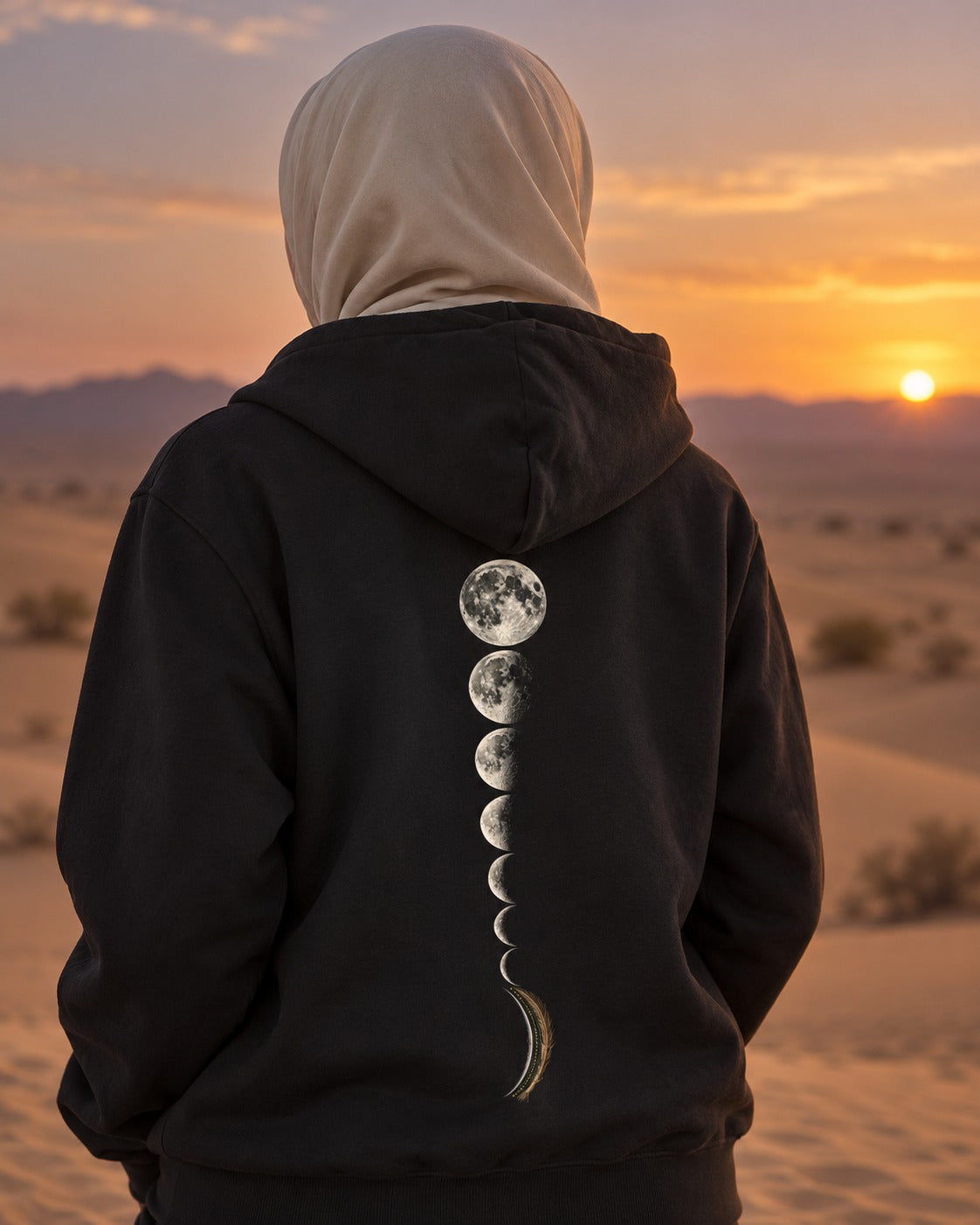 Old Date Stalk 36:39 Ayat Tee Zip Hoodie Black worn hero